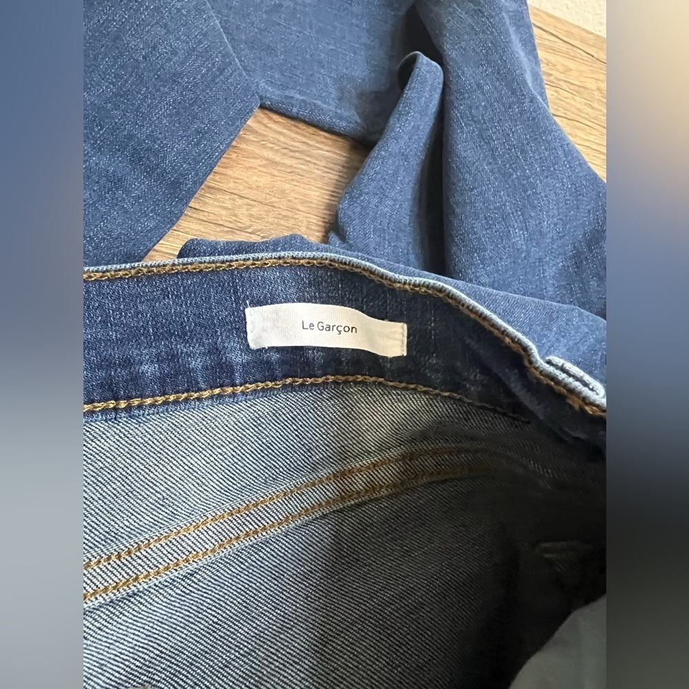 FRAME Le Garçon Jeans Size 30 Distressed Straight Leg - Picture 3 of 4